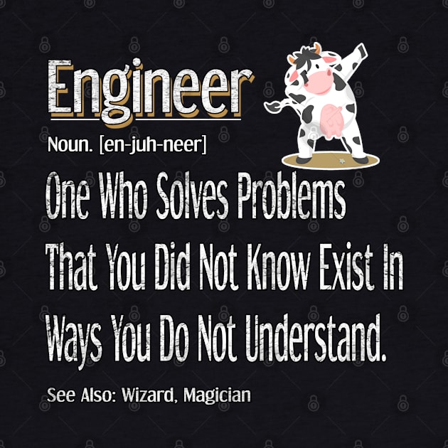 Funny Engineer Definition Awesome Engineering Gift For Cow Lovers by Inspireshirt